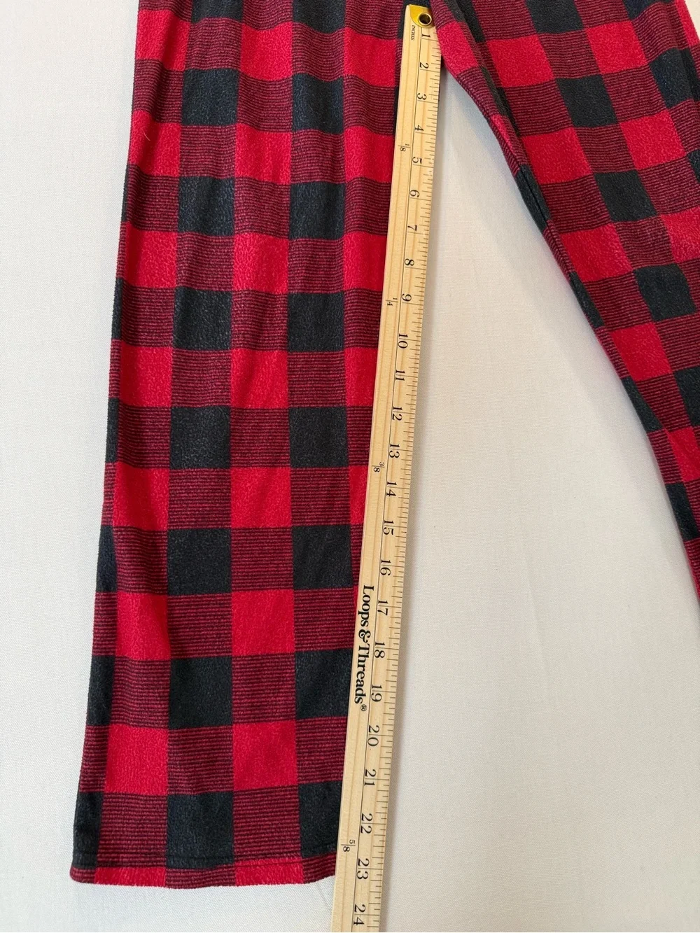 Calvin Klein Kids Red and Black Buffalo Plaid Pajama Bottoms